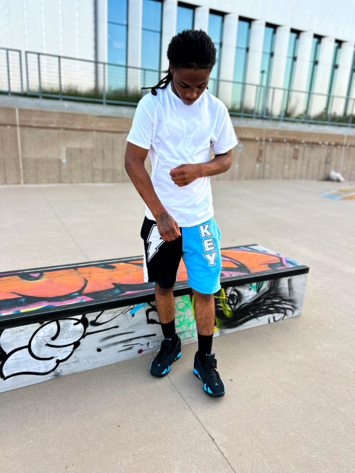 Blue Thinkers Shorts